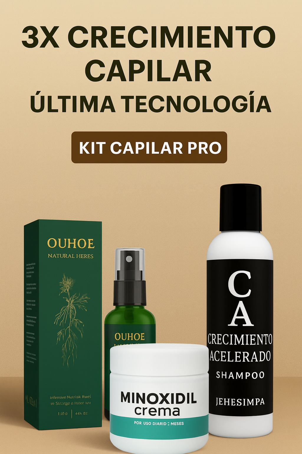 KIT CAPILAR PRO | Activa, fortalece y acelera el crecimiento 3X